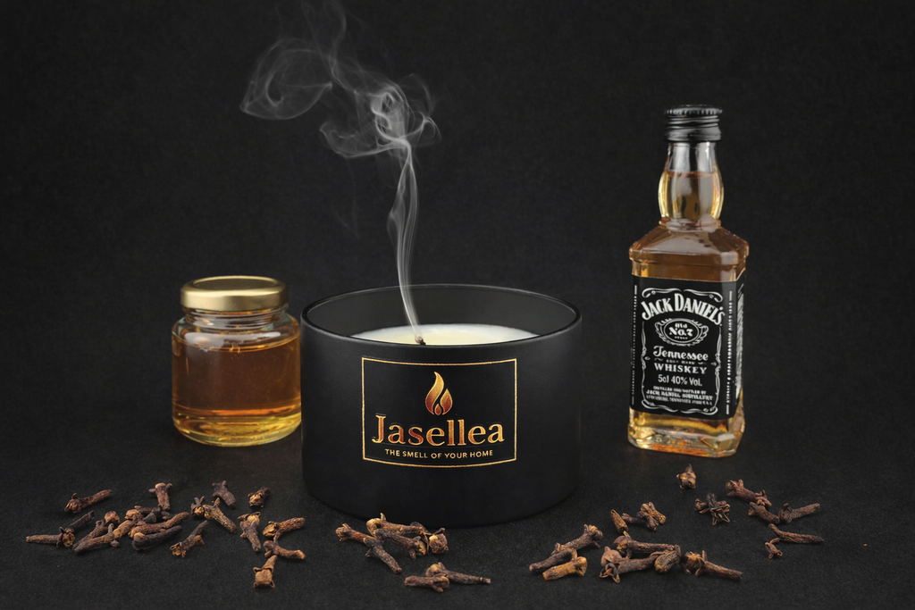 Świeca zapachowa sojowa Whisky i miód 200 ml | Jasellea