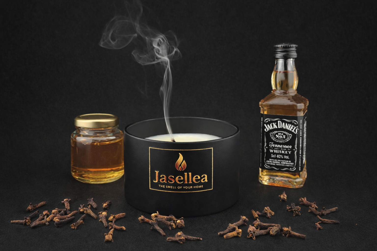 Świeca zapachowa sojowa Whisky i miód 200 ml | Jasellea