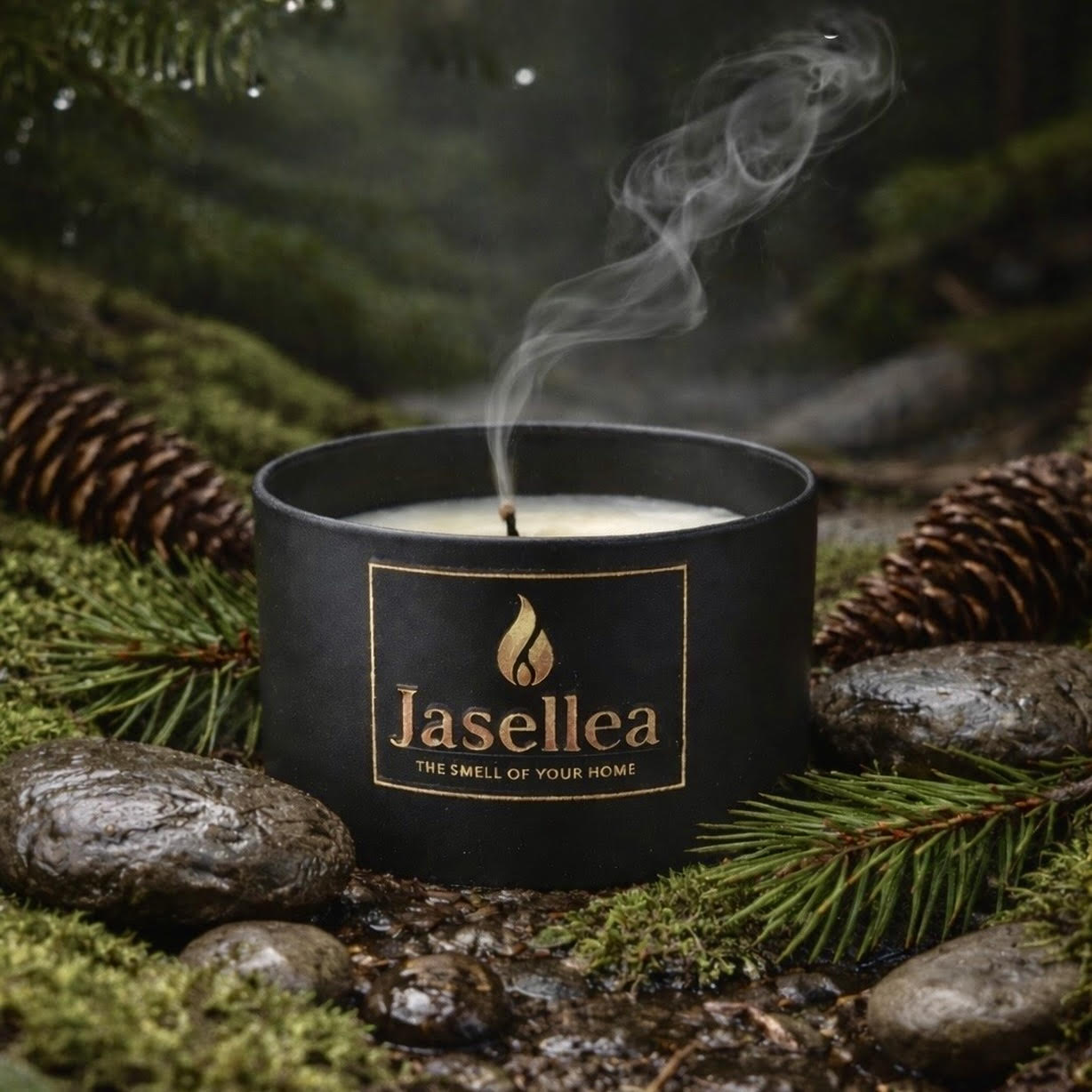 Świeca zapachowa sojowa Las po burzy 200 ml | Jasellea